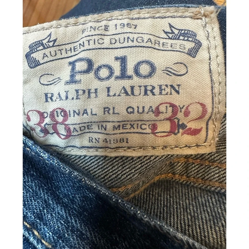 Polo Ralph Lauren Mens‎ Jeans Morris Wash Varick Slim Straight Dungarees 38 X 32